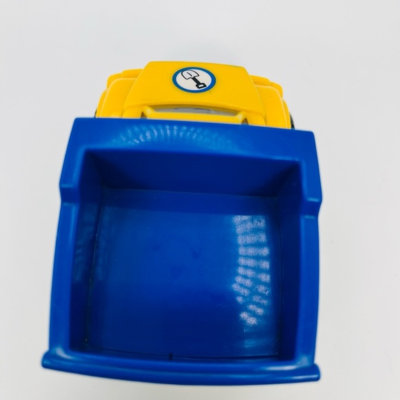 MEGA Bloks Tiny N Tuff Dump Truck Construction Vehicle Building Toy Yellow Blue - Picture 5 of 7